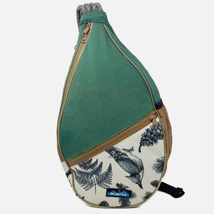 KAVU Paxton Pack Rope Sling - Rare Snow Timber Pattern EUC